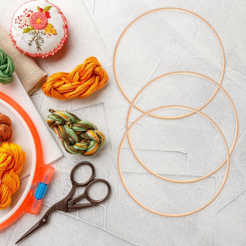 Anneau En Bois 10 Cerceaux Bambou 18cm HOODANCOS - Pour Attrape