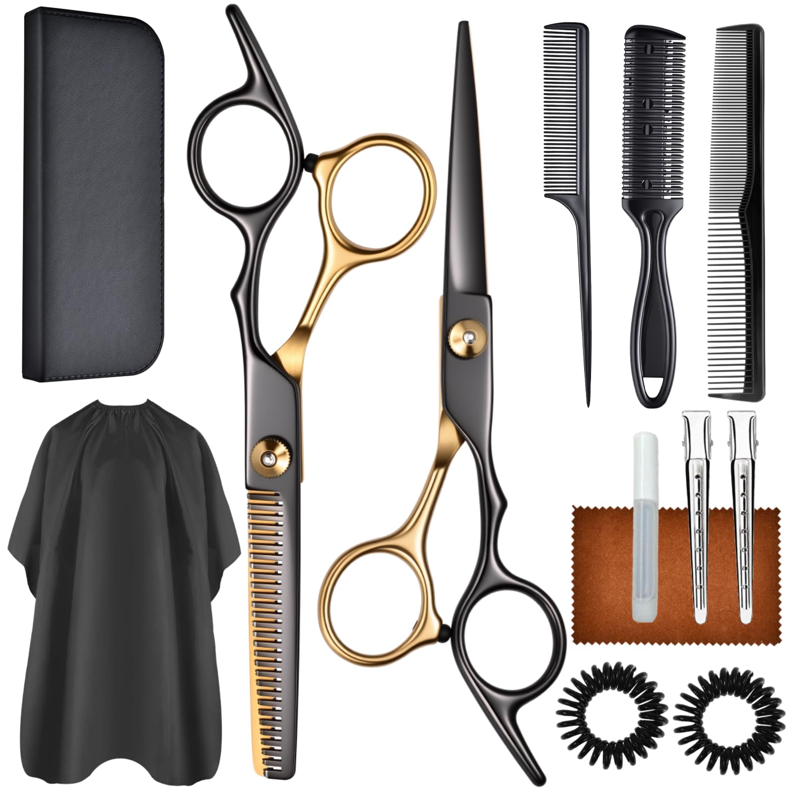 13 pcs hair cutting scissors shears kitsprofessional haircut scissors kit with cutting scissors65 inches hair cutting scissors kit for menwomenkidssalon amp home