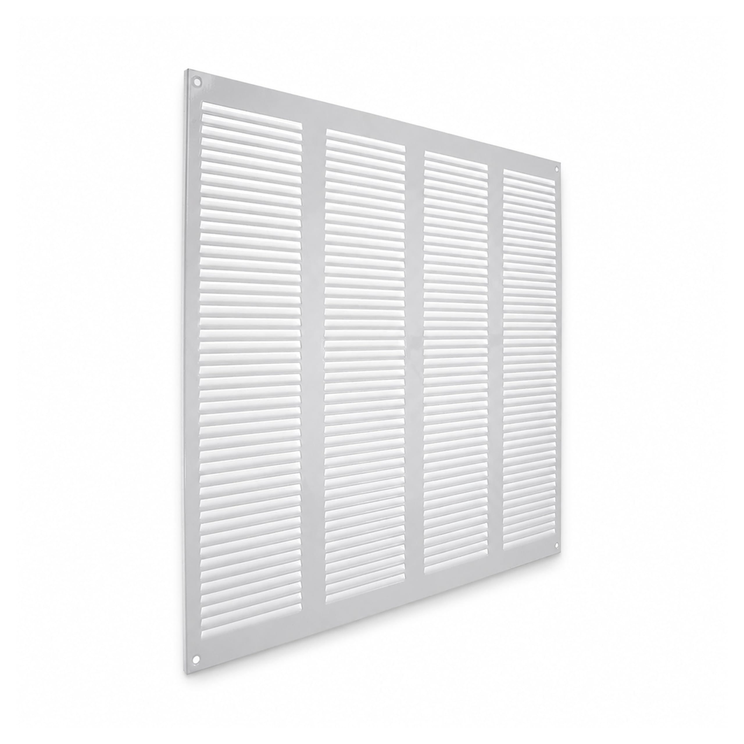 ECOPRO VENT 400 x 400mm White Air Vent Cover – Galvanised Metal Air Vent Covers for Walls, Ceilings with Screen Mesh – Durable Louvre Vent Grille for Home, Office – Wall Vent Cover for Indoor, Outdoor