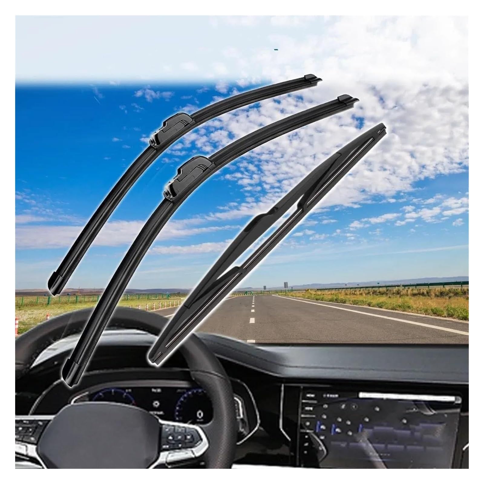 parabrezza tergicristalli Per Peugeot 206 SW 2002-2006 26 "+16"+14" Spazzole Tergicristallo Anteriori Posteriori Parabrezza Parabrezza Finestra Spazzole Tergicristallo Auto