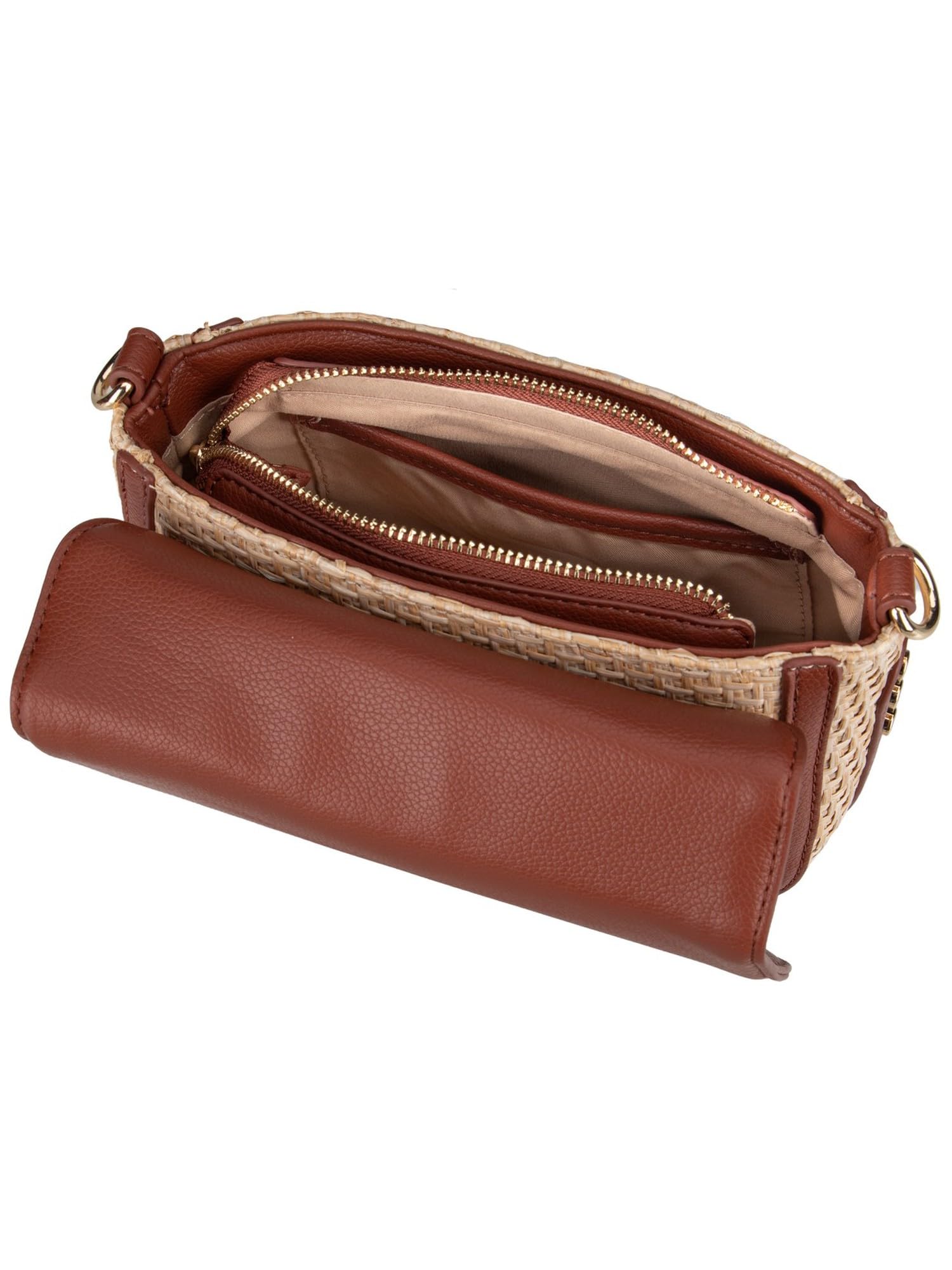 Valentino bolso de hombro bolso bandolera Demetra Flap Bag Naturale/Cuoio beige