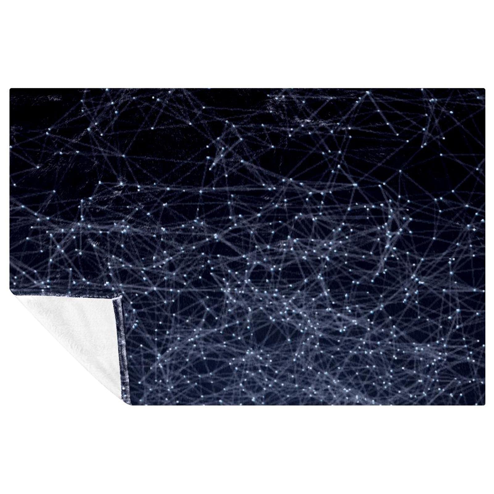 Couverture douce imprimé constellation 150x100 cm en tissu thermique premium