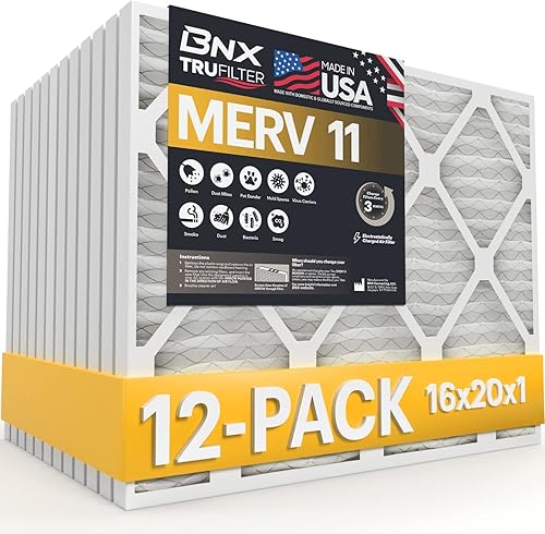 Miniatura 122 de BNX TruFilter - Filtro de aire 14 x 25 x 1 MERV 8, electrostático plisado para defensa contra polvo y mascotas, para aire acondicionado, HVAC