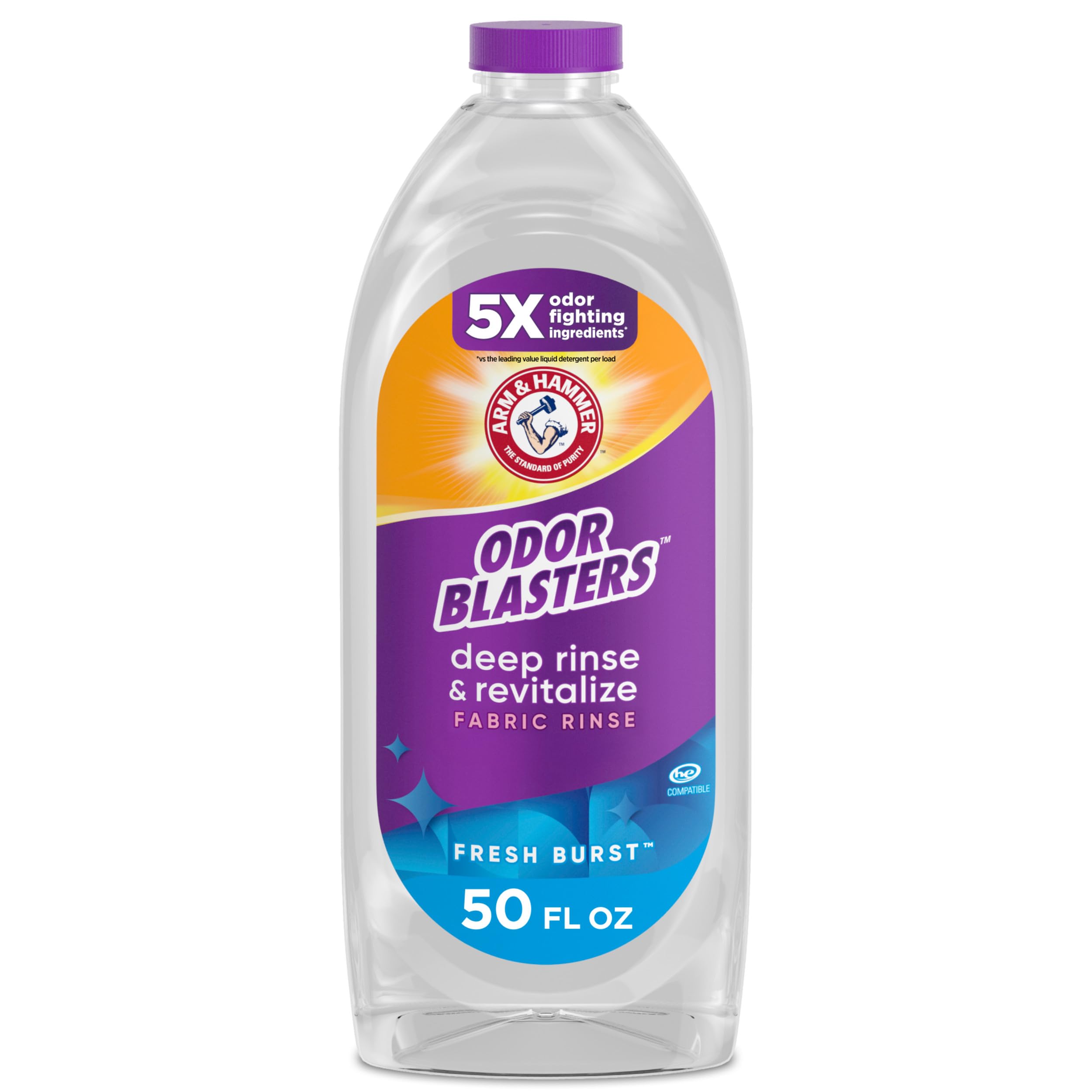 ARM HAMMER Odor Blasters Deep Rinse and Revitalize Fabric Rinse Laundry Additive Eliminates Sweat and Musty Odors Fresh