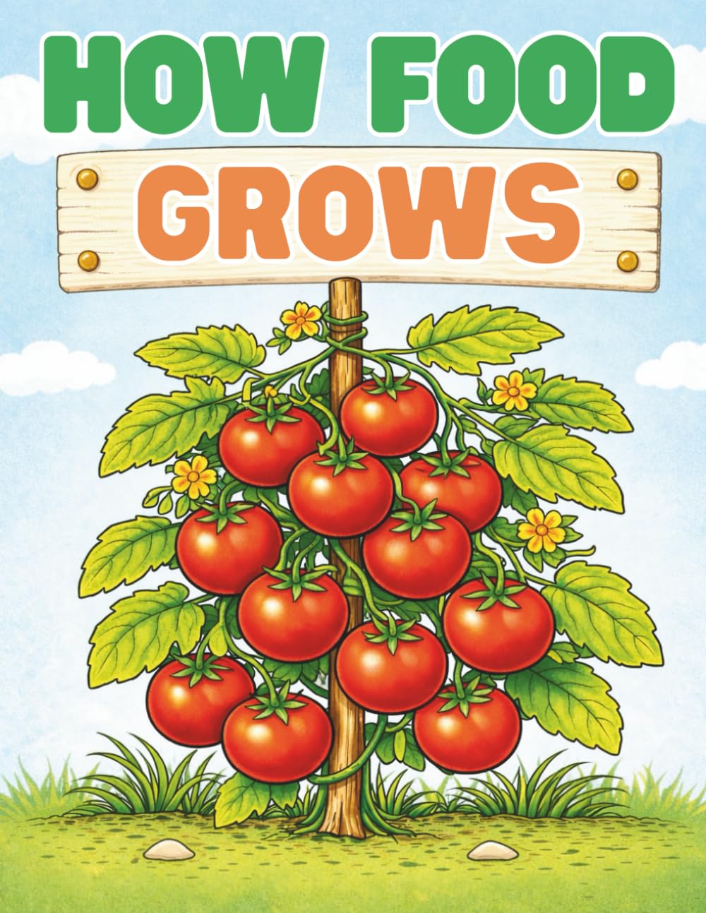 How Food Grows: A Gardening Coloring Book for Children