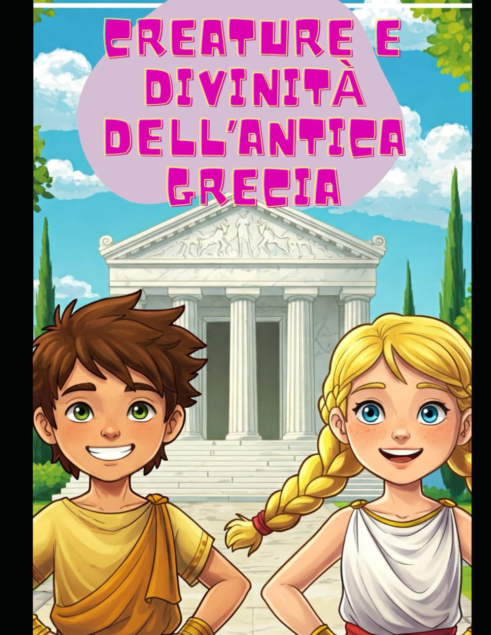 Creature e Divinità dell'Antica Grecia: Libro da colorare per bambini e bambine e imparare la mitologia greca