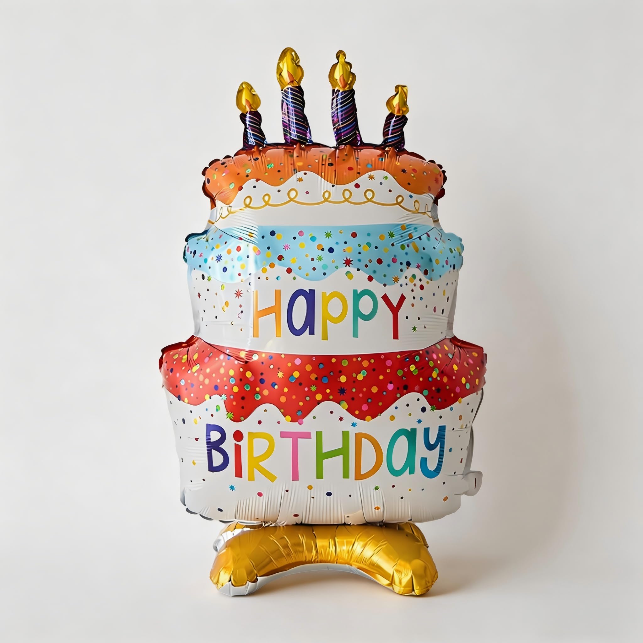 Birthday Balloons - Foil Standing Balloon with Happy Birthday Design