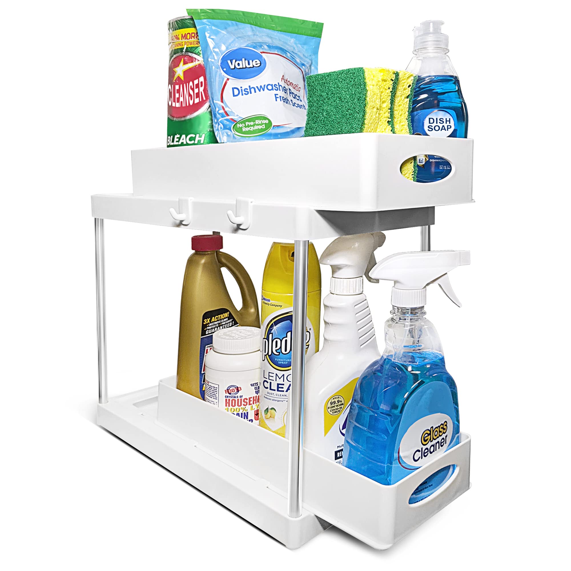 Fancy Pantry Housewares 2 Tier Sliding Pull Out Under Sink and Cabinet ...