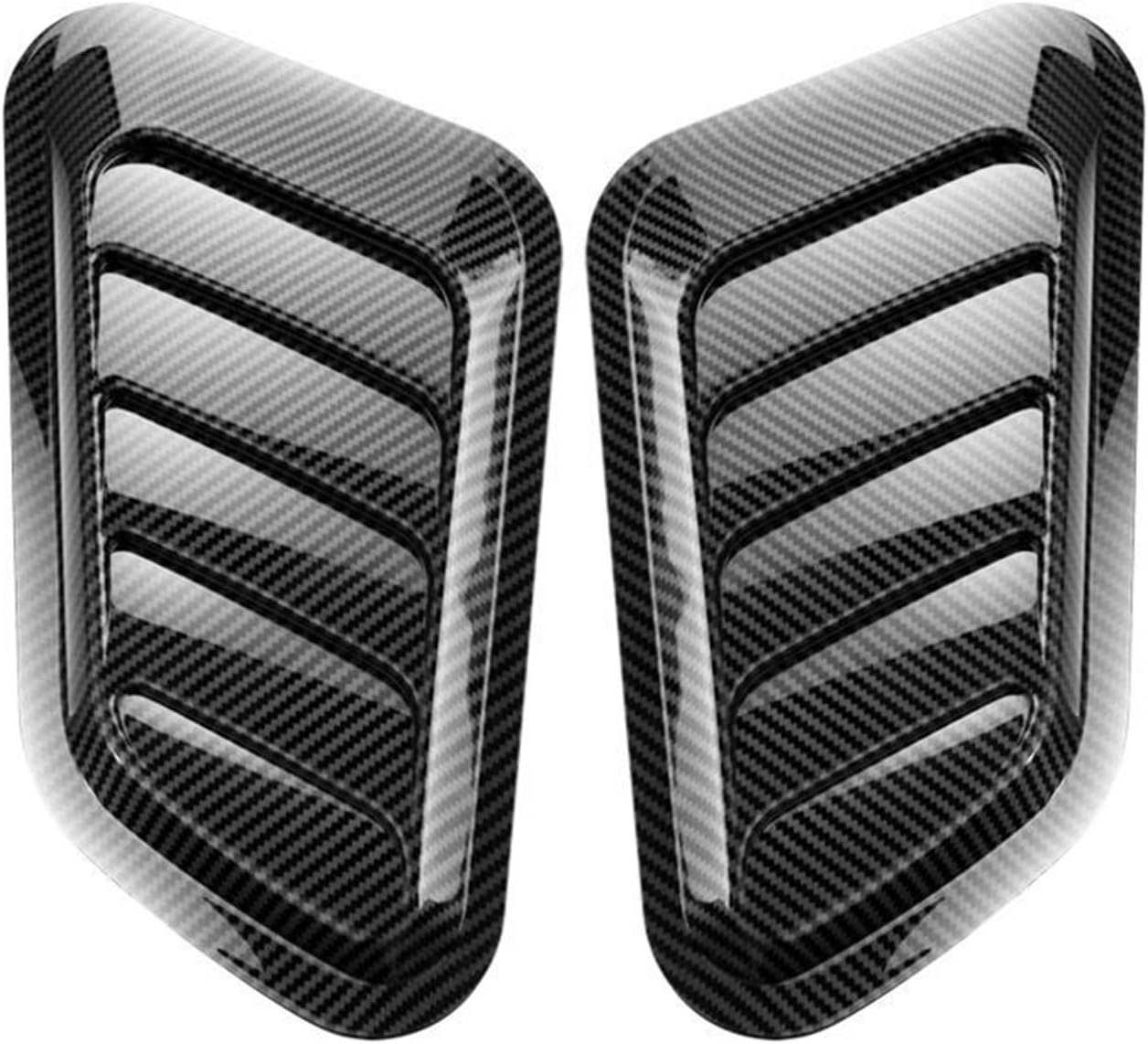 Hood Scoops 1 Pair of Car Hood Vents, Car Universal Turbocharged Air Intake Carbon Fiber Decorative Cover, Easy to Use