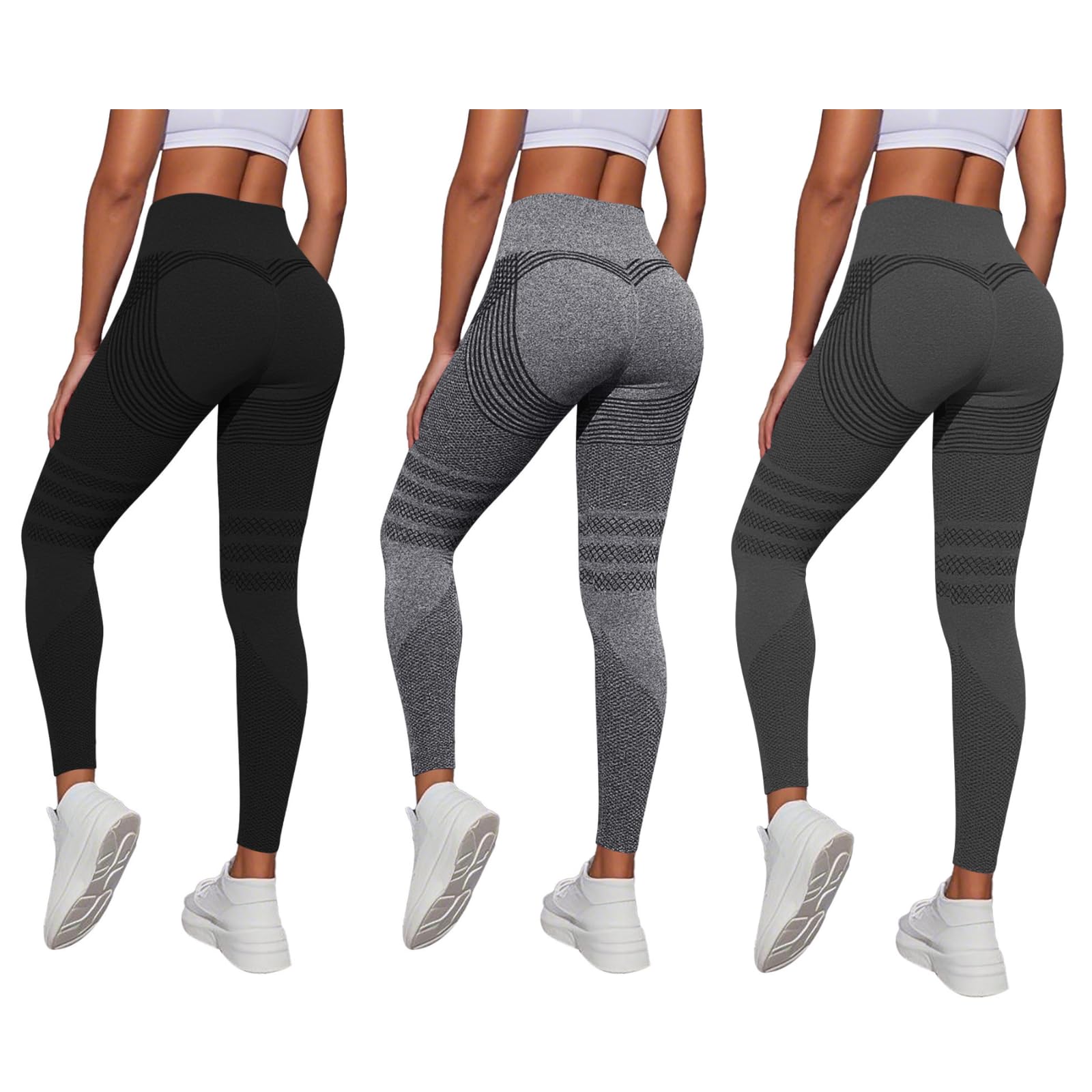 3 Pack Leggings 3D, Leggins Anticelulitico, Leggins Anticelulíticos Mujer Push Up, Anti-Cellulite Leggings Anticelulitis, Anti Cellulite Deportivos Mujer