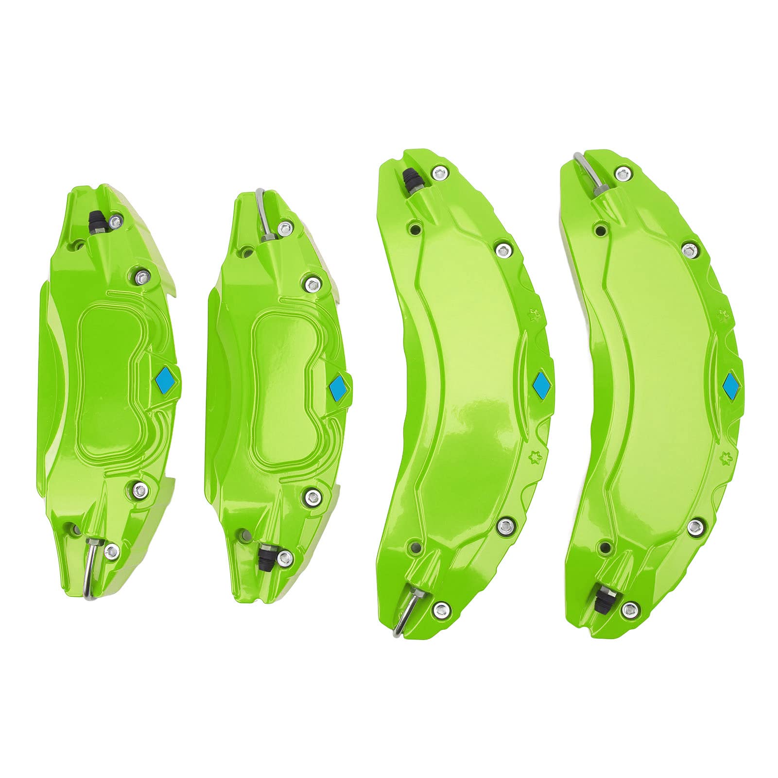 Cubiertas de la pinza del coche, 4PCS Cubierta de la pinza del coche de aleación de aluminio del disco de freno de repuesto para 18in 19 en Ruedas Hub (Verde)
