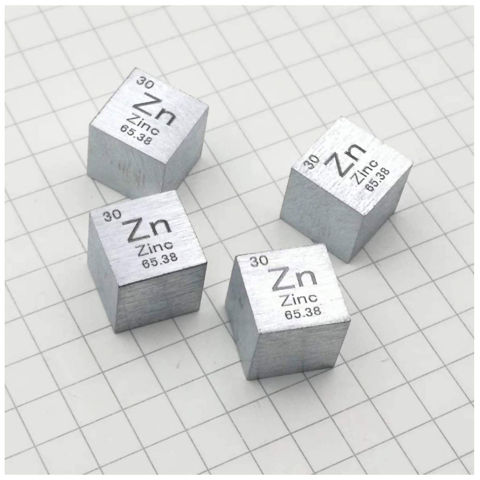 LINGOSHUN Gravur-Periodensystem Element Würfel Cube Metallwürfel aus 99,995% Zink Zum Sammeln/Matte / 10x10x10mm LINGOSHUN Gravur-Periodensystem Element Würfel Cube Metallwürfel aus 99,995% Zink Zum Sammeln/Matte / 10x10x10mm