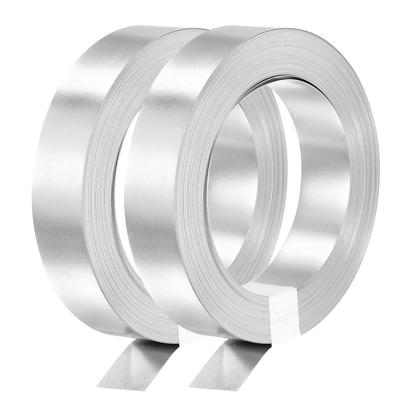 sourcing map 2 Roll 10 Meter Nickel-Plated Steel Strip, Connecting Plate Steel Tape for Battery and Spot Welding, 15x0.15mm(WxT)