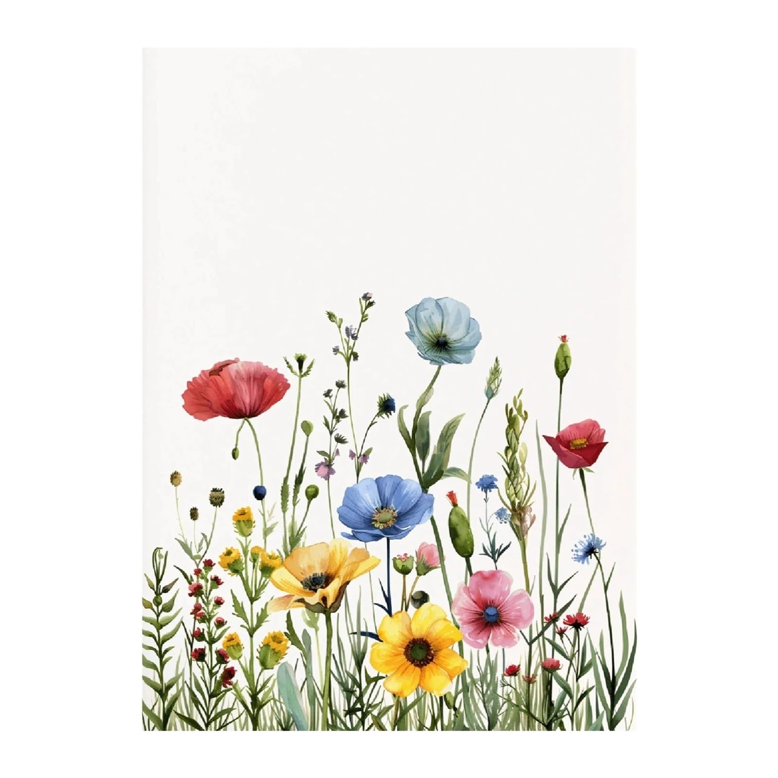 Graiting 1pc Meadow Botanical Wildflower Floral Pink Flowers Poster Canvas Painting Print For Living Room Home Decor(14,30x40cm)