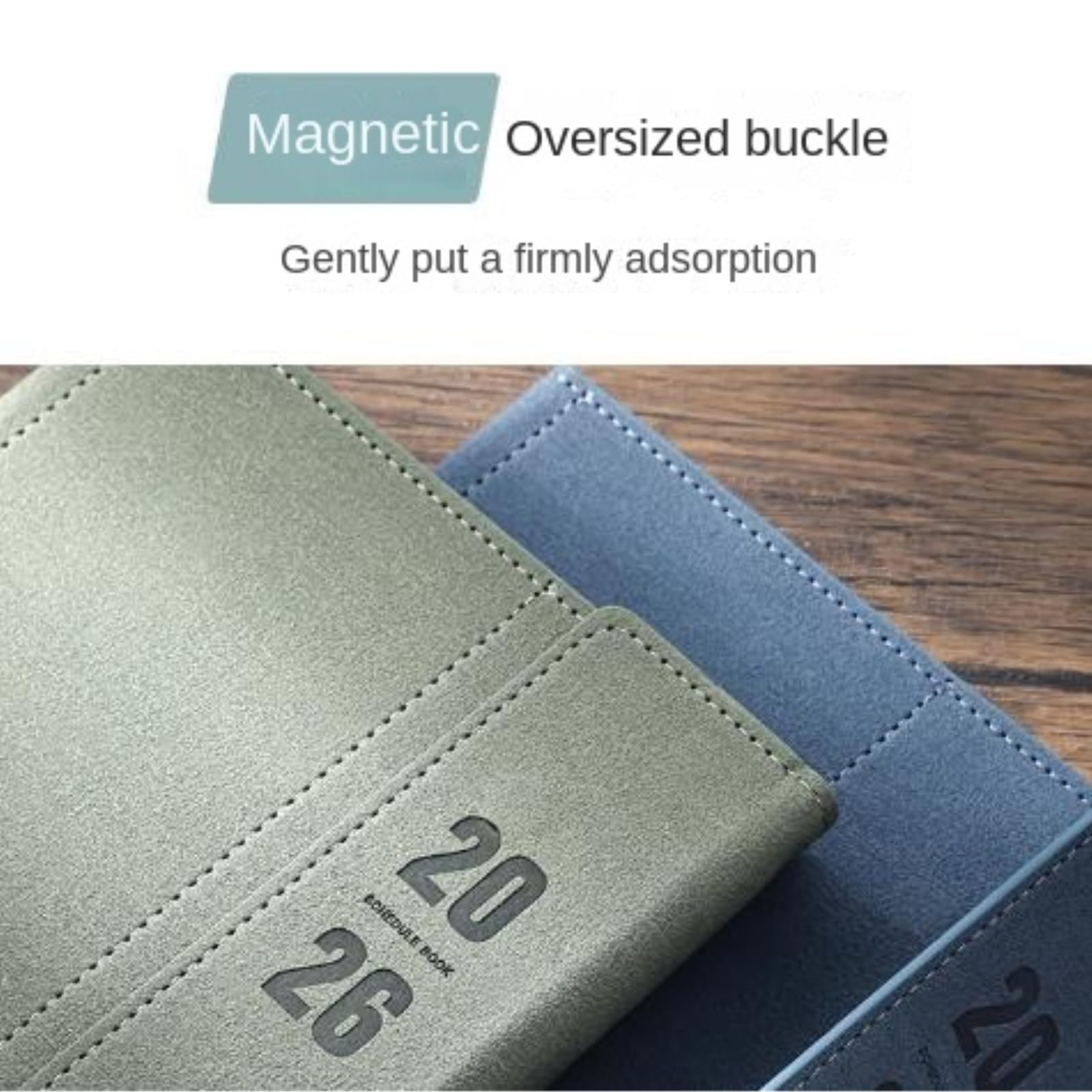 Notatnik Dziennik Notatnik Biurowy Z Magnetycznym Otwieraniem I Piórnikiem Materiały piśmiennicze(Grey)