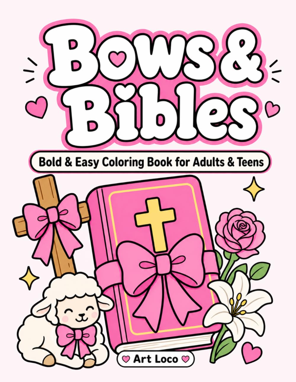 Bows & Bibles: A Bold & Easy Christian Aesthetic Coloring Book with Bible Verses & Proverbs 31 Designs for Women
