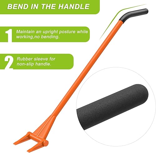 Vista 28 de Dolibest 28'' Demo Bar 2-Tine Wrecking Bar, Heavy Duty Pallet Buster with Handle, All-Steel Handle Wrecking Pry Bar, Deck Board Removal Efficient