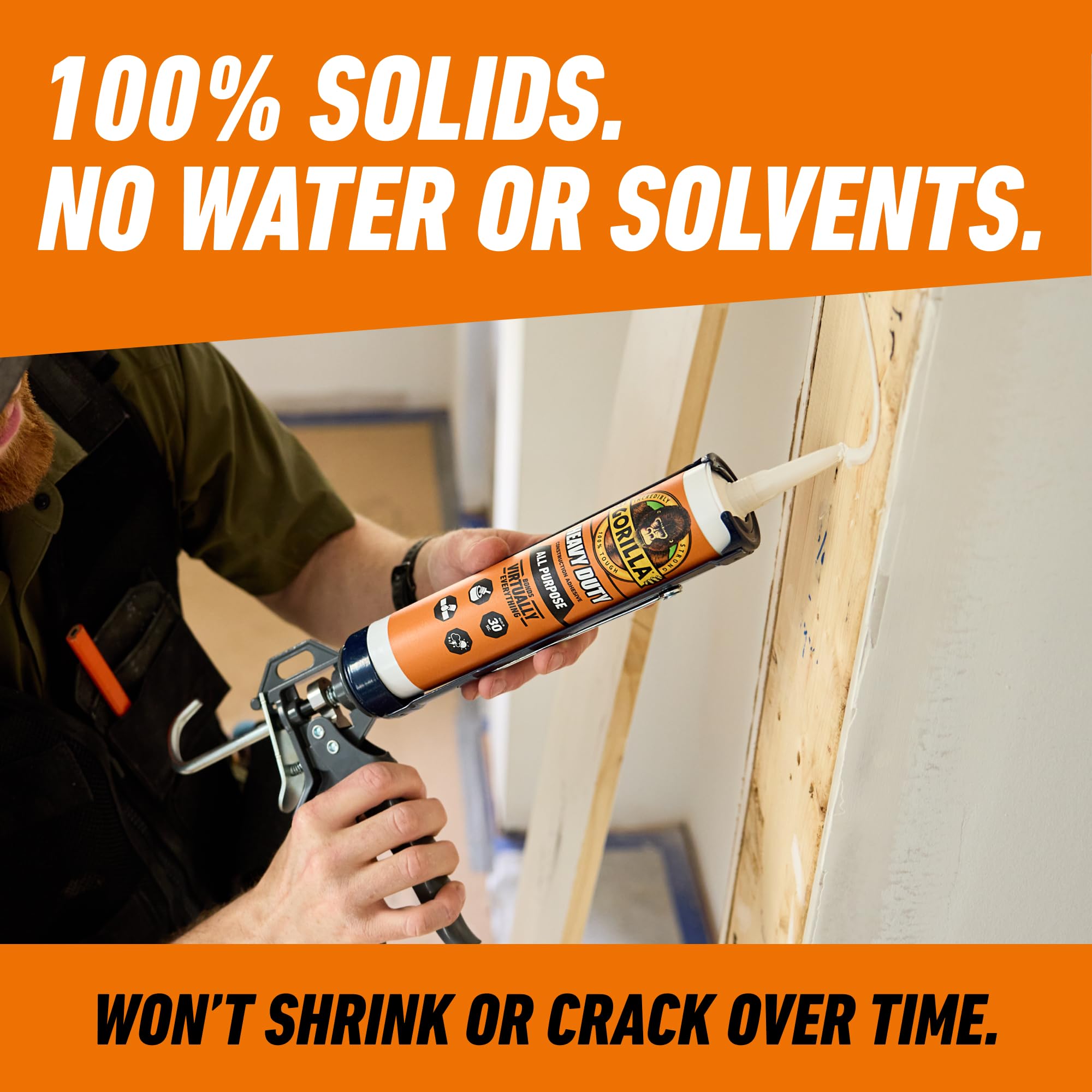 Gorilla Construction Adhesive - Heavy Duty Bond -3 Gorilla Construction Adhesive - Heavy Duty Bond -3