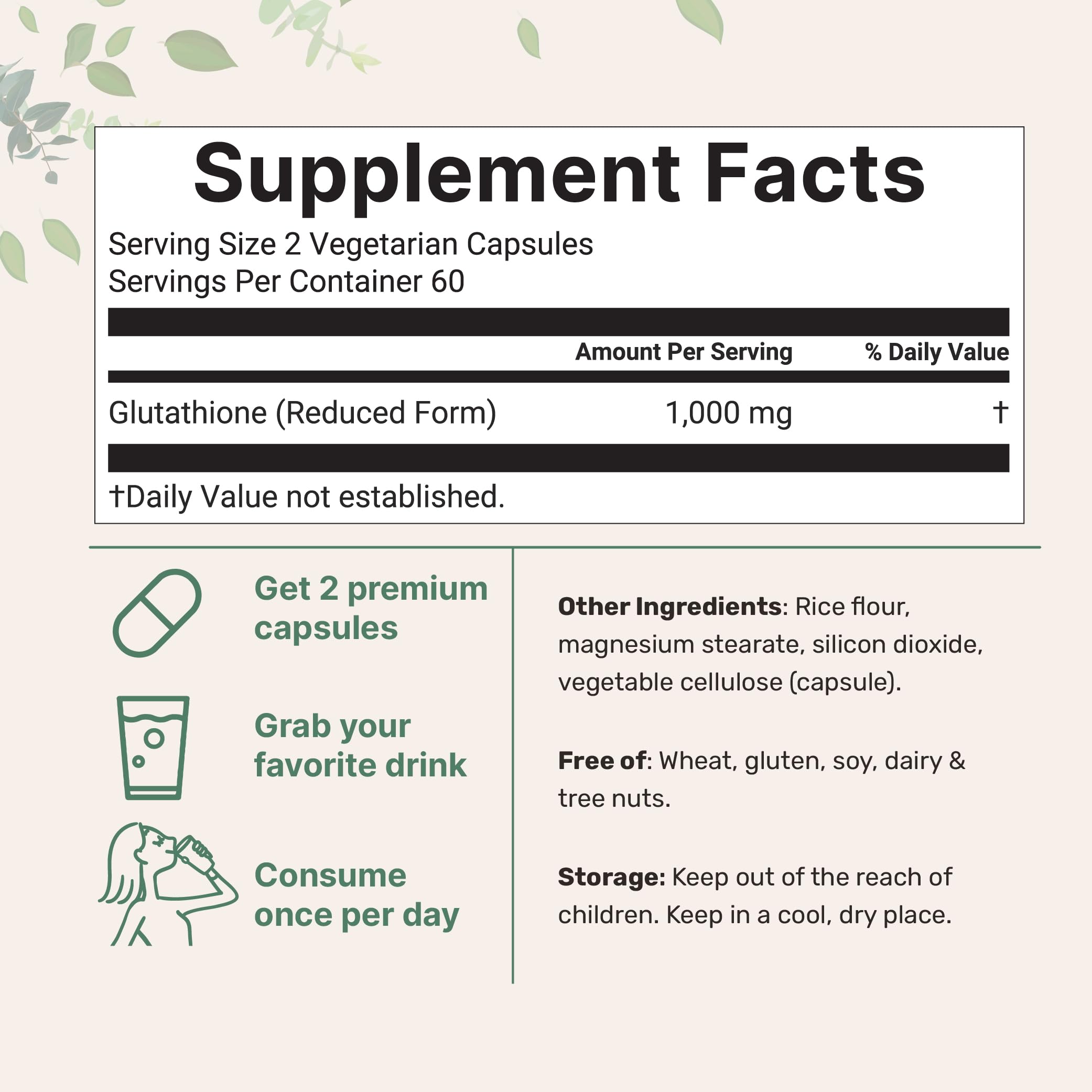 can i consume glutathione daily Amazon.com: Micro Ingredients Glutathione 1,000mg, 120 Veggie Capsules |  Extra Strength Reduced Glutathione + Active Antioxidant Form | Liver Health  & Immune Support Supplement