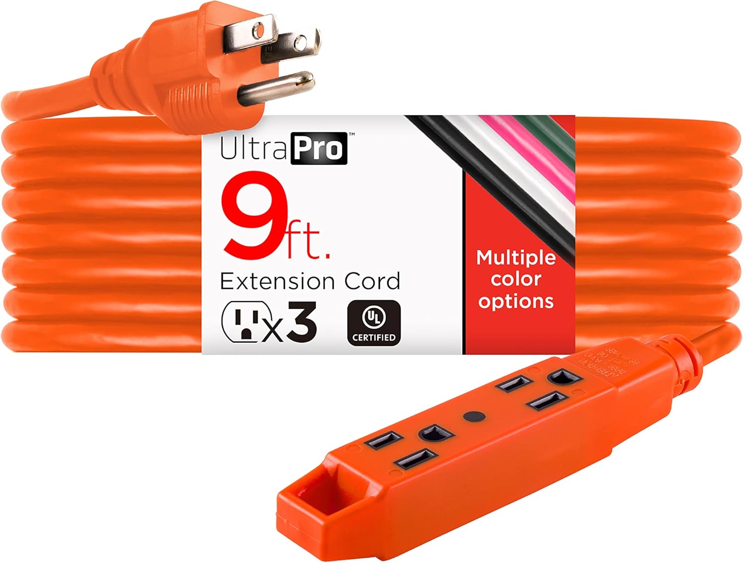 UltraPro 9 Ft Outdoor Extension Cord 3 Outlet Extension Cords Outlet