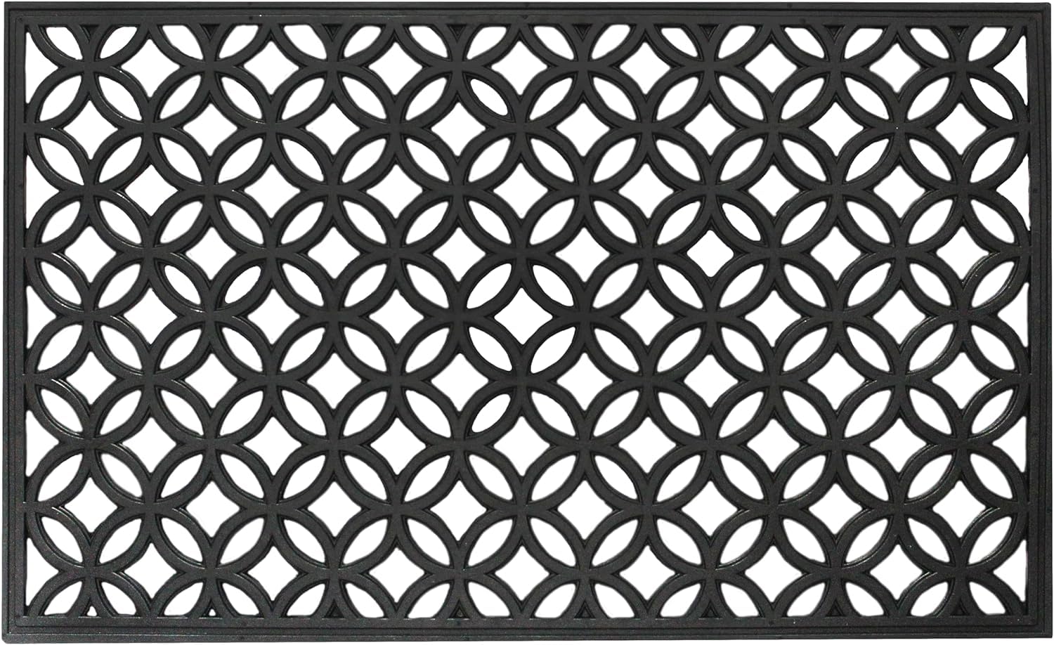 AOTSWHX All Weather Rubber Doormat - Dirt Trapping Lattice Welcome Door Mat Indoor Outdoor Durable Non Slip Front Easy Clean High Traffic Area Patio