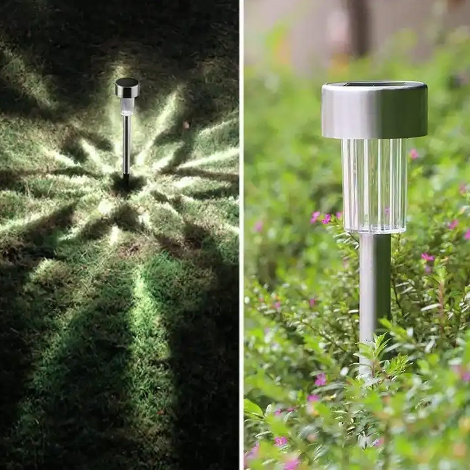 Hyronix Solar Panel Led Spike Spot Light Landscape Garden Yard Path Lawn Outdors Solar Lamps, Waterproof Outdoor Decorative Landscape Lights for Garden, Patio, Yard, Walkway 1