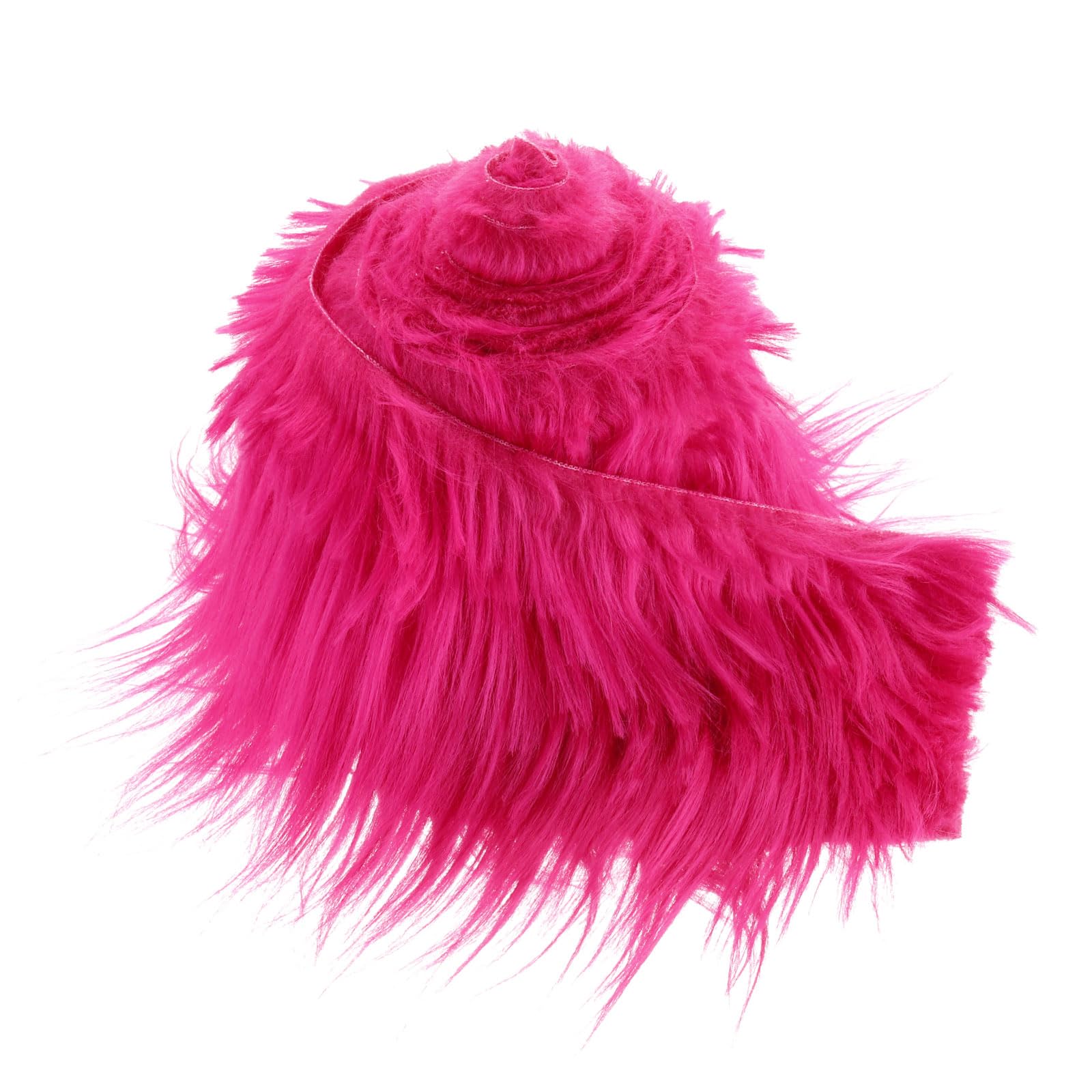 DMiotech 4"x60" Hot Pink Faux Fur Fabric for Crafts Fluffy Faux Fur for DIY Projects Gnomes, Animal Costumes, Cushions