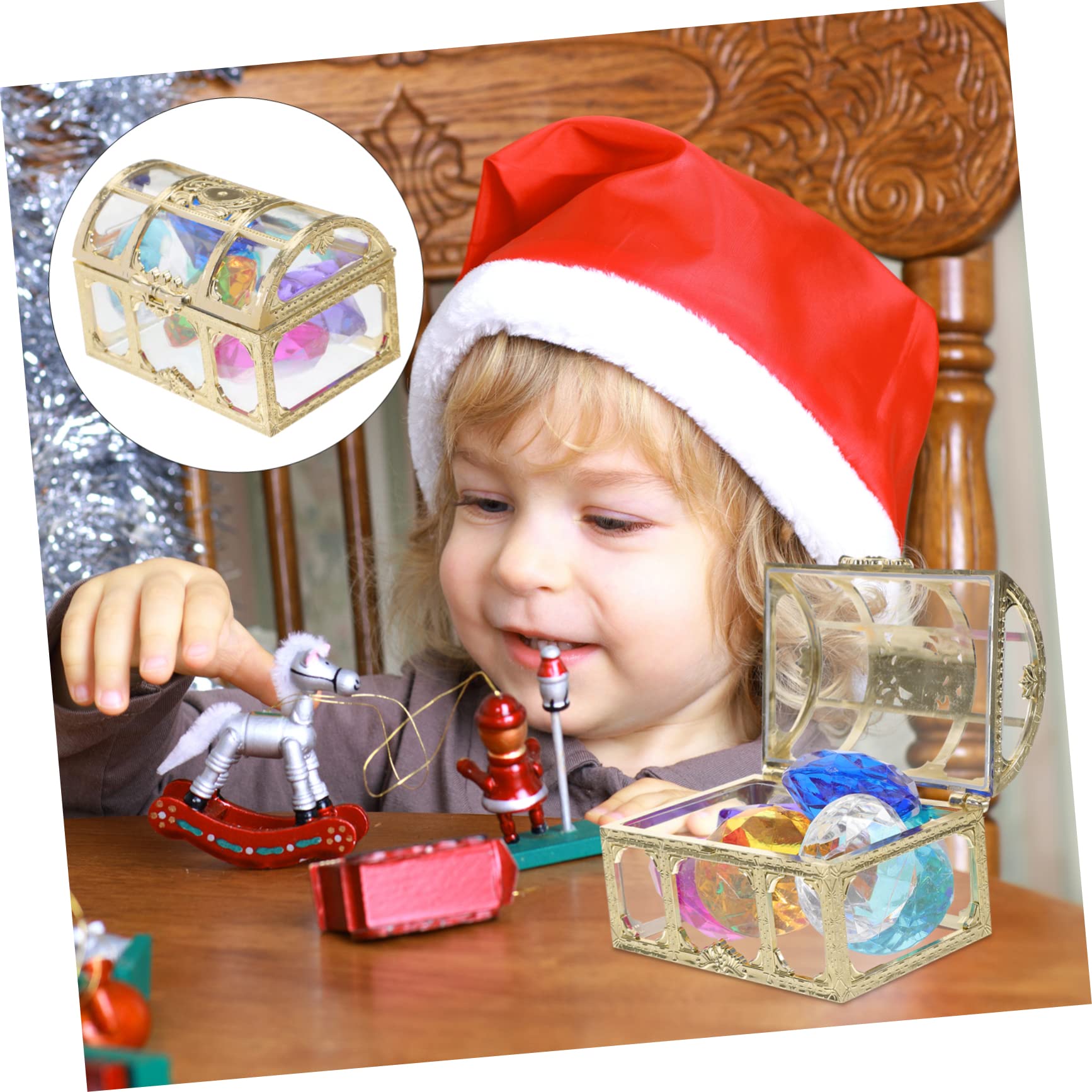 SUPVOX 1Set Gemstone Treasure Box for Gems for Summer Pool Games Birthday Parties and Creative Play Activities