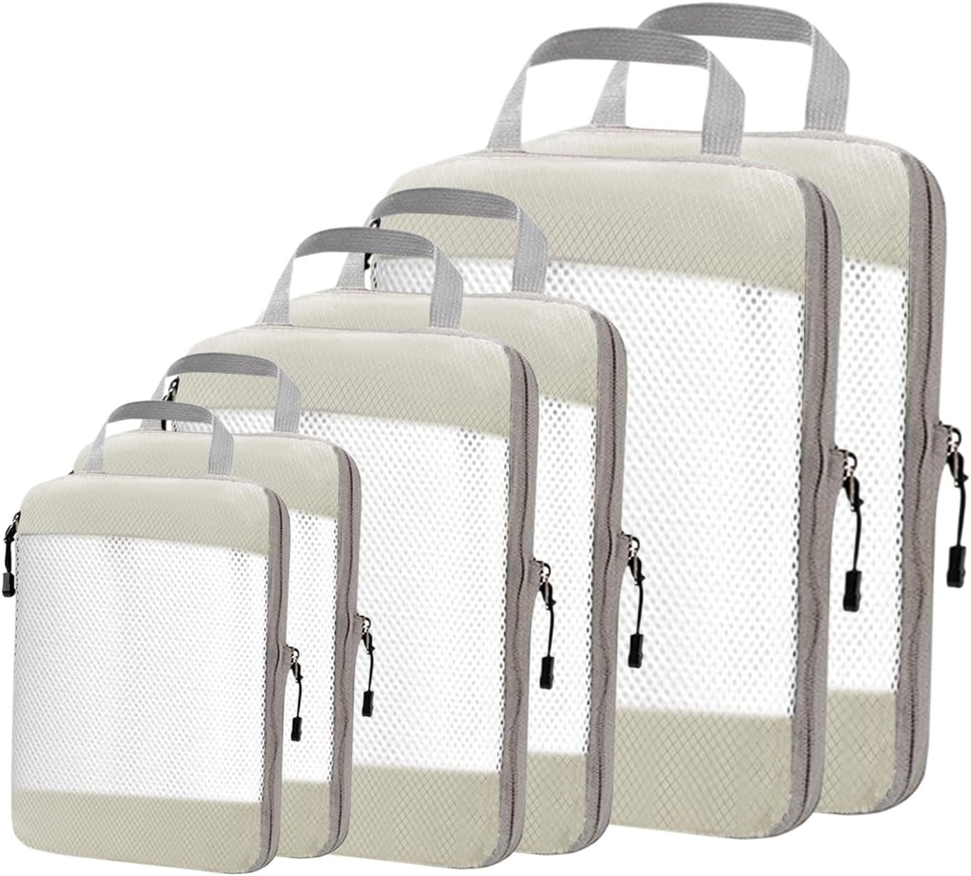 Komugi Compression Packing Cube 6 set, Waterproof Mesh Travel Luggage