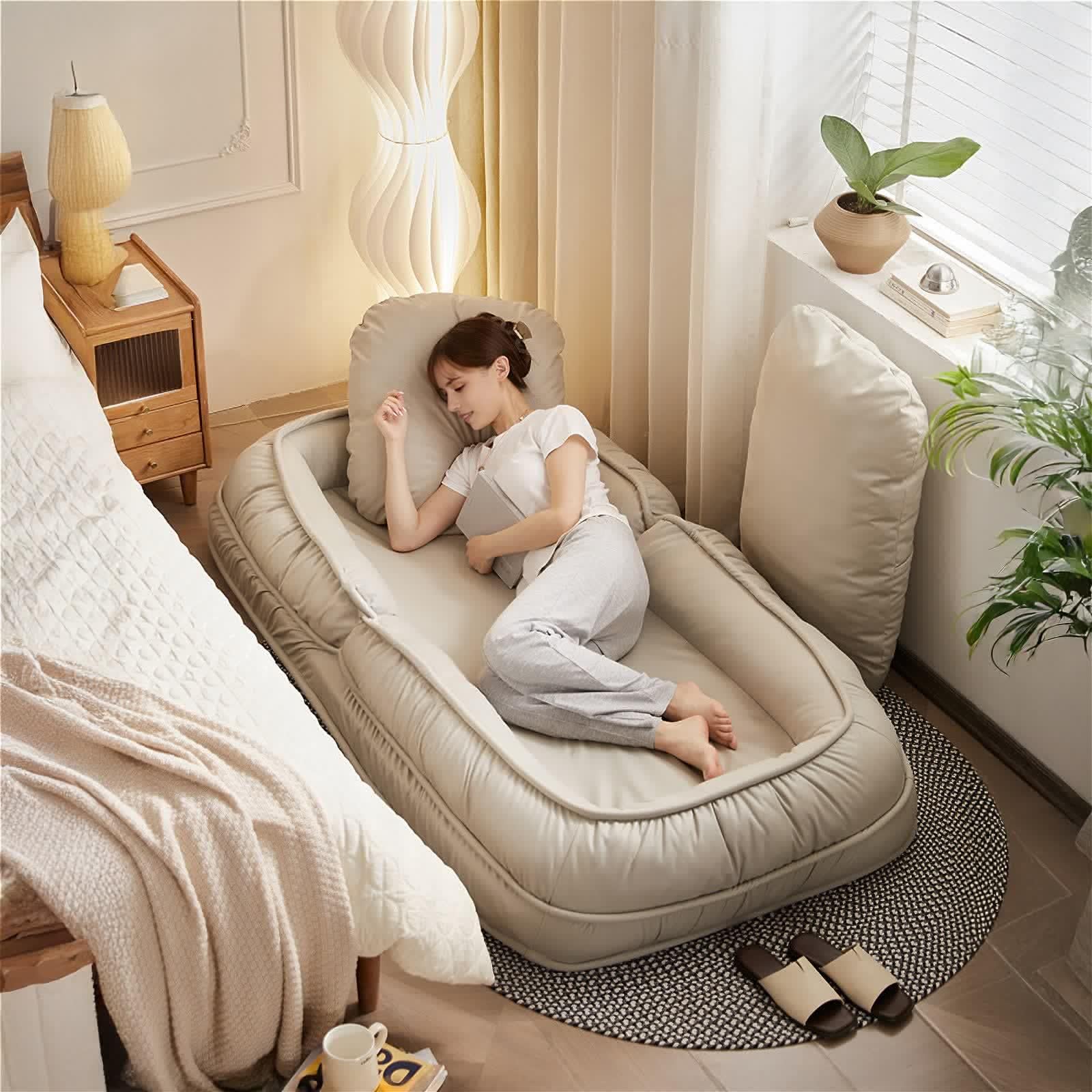 SHARPDO Fauteuil de Sol Ergonomique 5 Positions, Mousse Épaisse 27cm & Housse Lavable, Confort Ultime pour Film, Jeux, Télétravail et Détente, Chaise de Sol, Canapé Paresseux