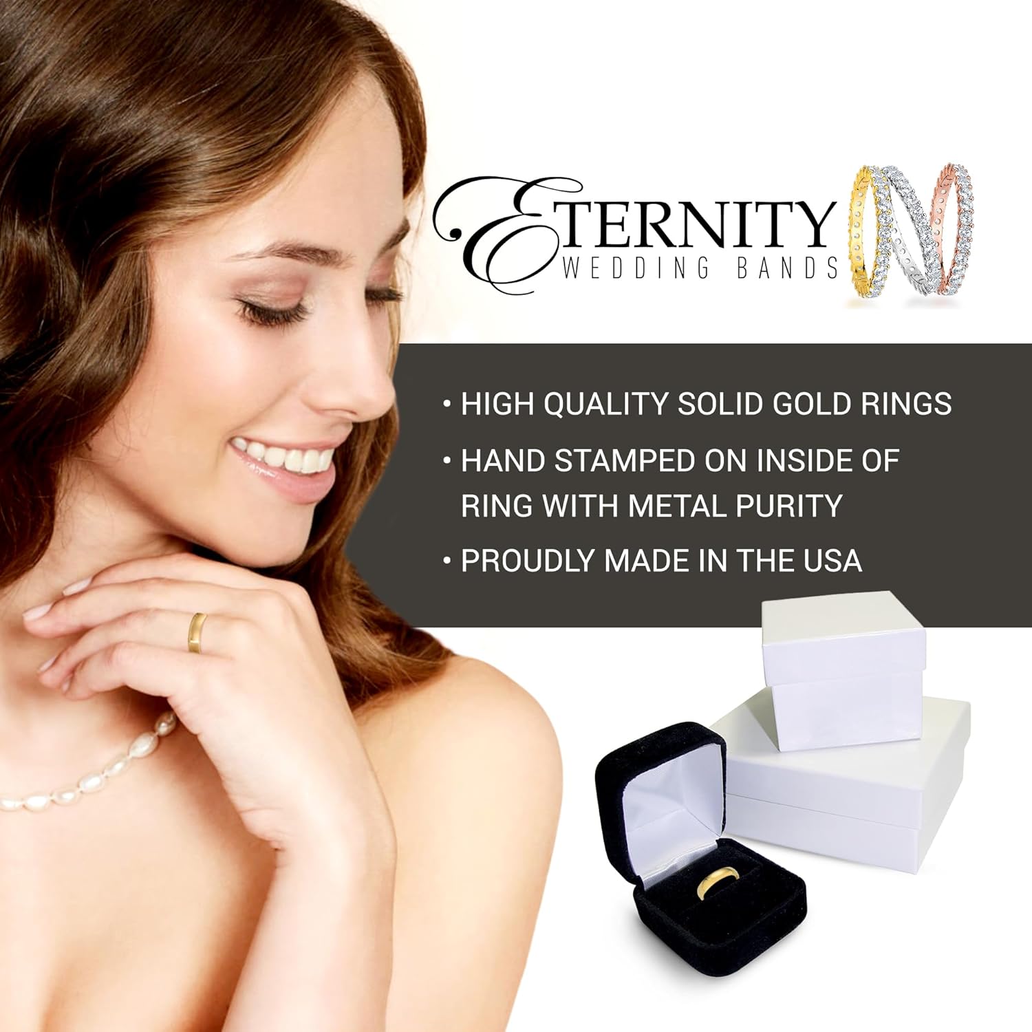 4mm Solid Gold Wedding Bands for Women or Men, 10k or 14k Gold Rings, Comfort Fit Womens and Mens Wedding Ring - Premium Collection from EWB - Image 5