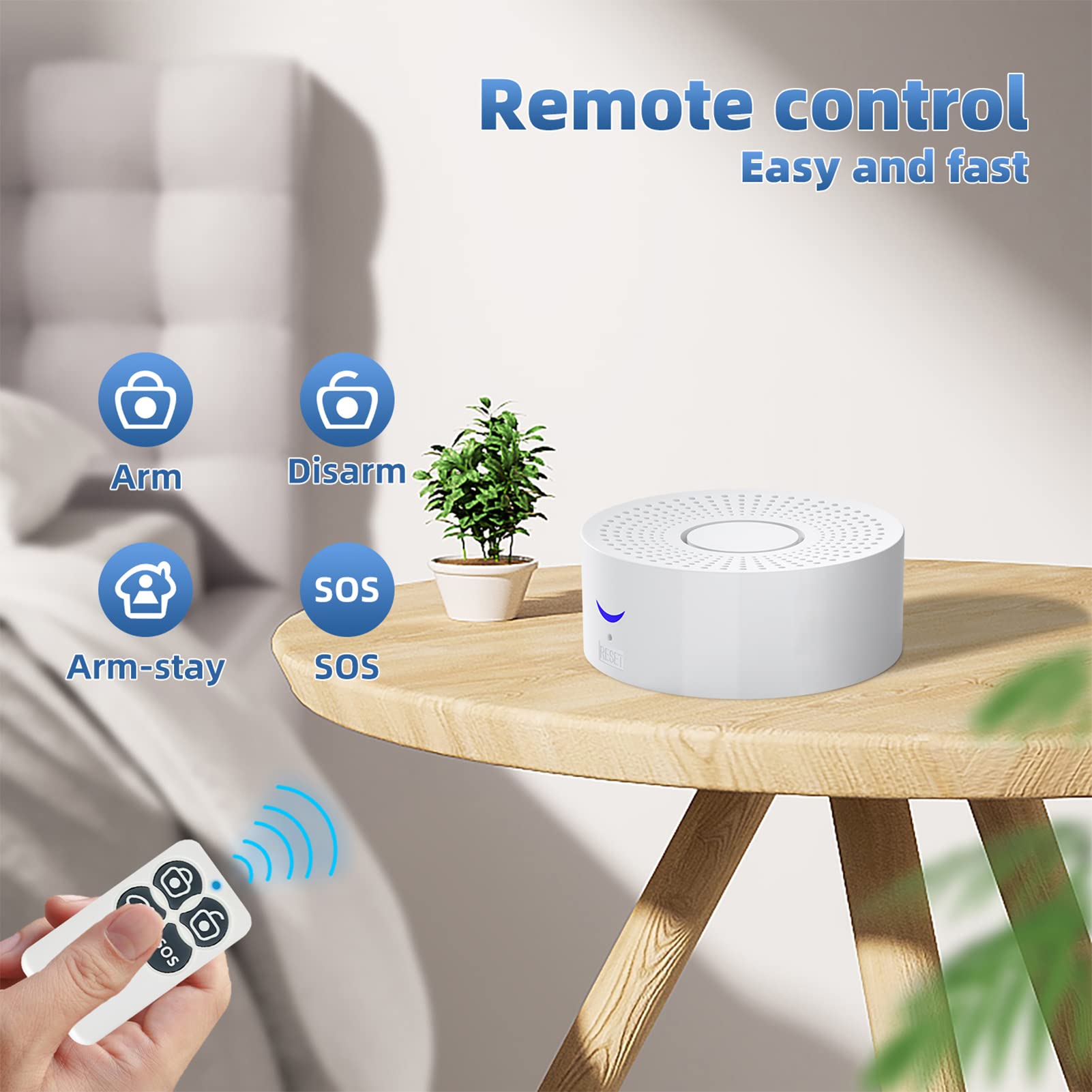 Kit de sistema de alarma de seguridad inteligente WiFi Alarmas multifunción Alarma de sensor de ventana de puerta Sistema de seguridad magnético para el hogar Alerta de apertura de puerta Inalámbrico