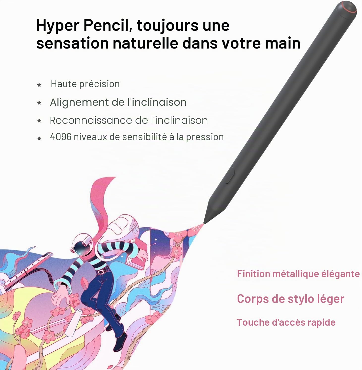 HUION Kamvas Slate 11 Tablette à dessin autonome sans ordinateur portable 10,95 pouces 90 Hz Taux de rafraîchissement écran anti-reflet Stylo d'alignement d'inclinaison Android 14 8 Go de RAM 128 Go