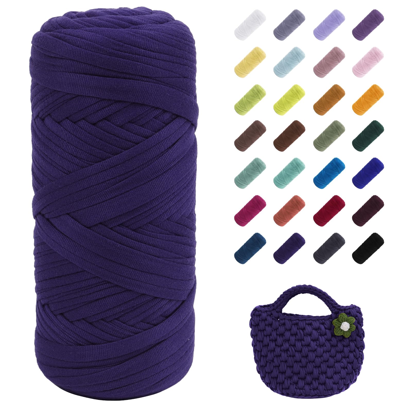 Uiopa T-Shirt Yarn, 200g/196ft Elastic Fabric Cloth Knitting T Shirt Yarn