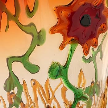 【Luciano Vistosi】MURANO フラワーベース　花瓶 レッド Luciano Vistosi】MURANO フラワーベース 花瓶 レッド