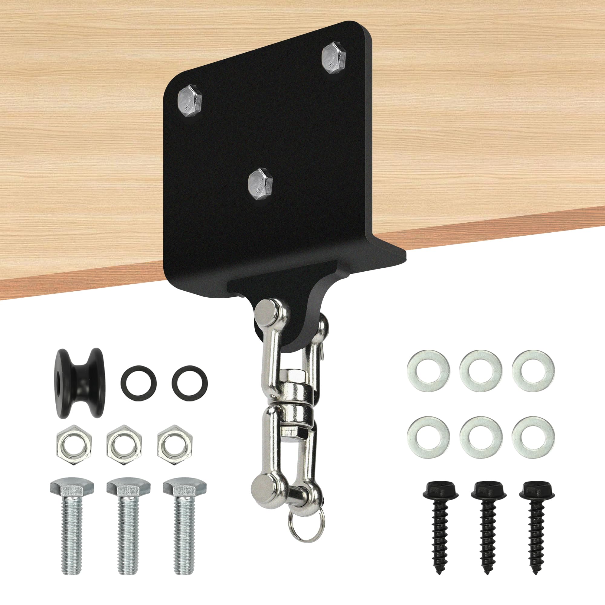 rloao Punching Bag Hanger Heavy Duty, 1000lbs Heavy Bag Hanging Hook Hardware, 180° Swing & 360° Swivel Boxing Bag Bracket Beam Mount for Home Gym Fitness Equipment