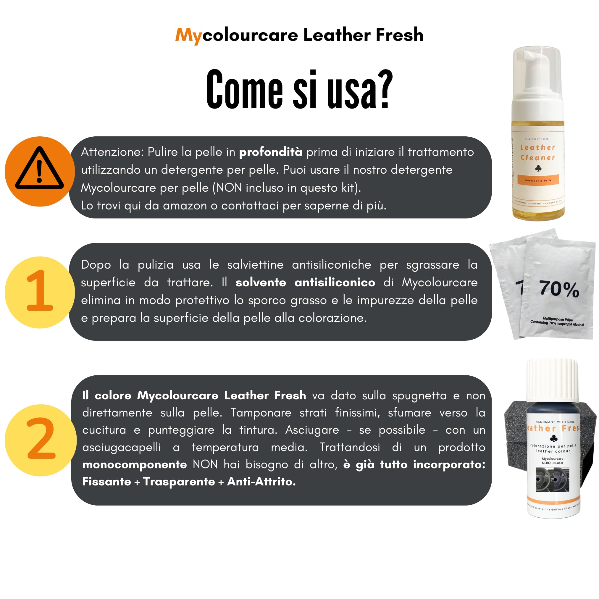 Kit rinnovo vernice volante ritocco colore per pelle e similpelle - Beige Savanna da 30 ml