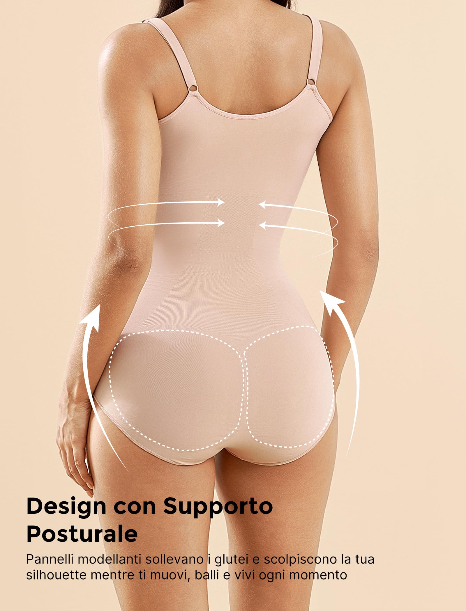 momcozy Body Modellante Donna Pancia Piatta, Body Contenitivo Modellante con Coppe Imbottite, Intimo Modellante Post Parto e Uso Quotidiano