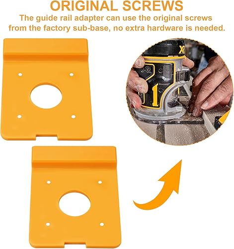 Miniatura 4 de Adaptador de riel de guía para riel guía Dewalt Router Accesorio de riel de guía Riel de guía de sierra de pista..