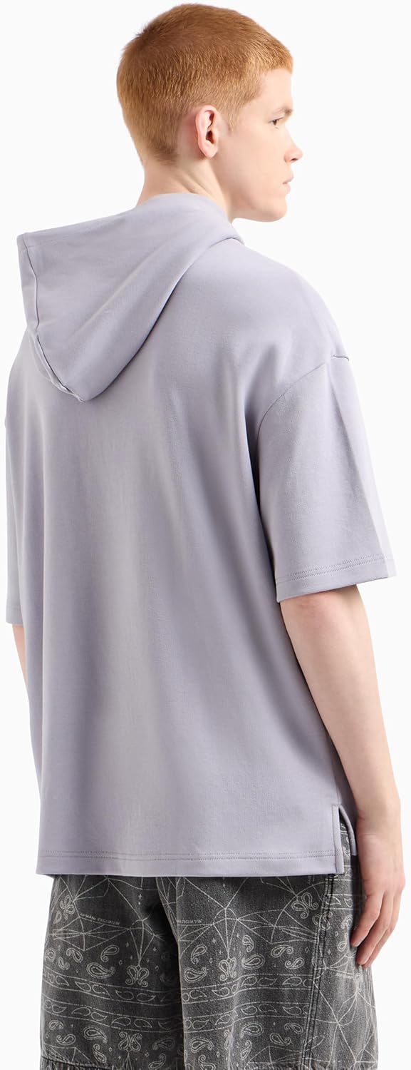 Armani Exchange Men's Short Sleeve Hoodie With Small Logo