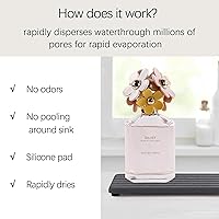 Vista 3 de 2 posavasos de diatomita absorbentes de agua, bandeja de piedra absorbente de agua de 7.1 x 3.5 pulgadas para fregadero, tapete de secado de piedra