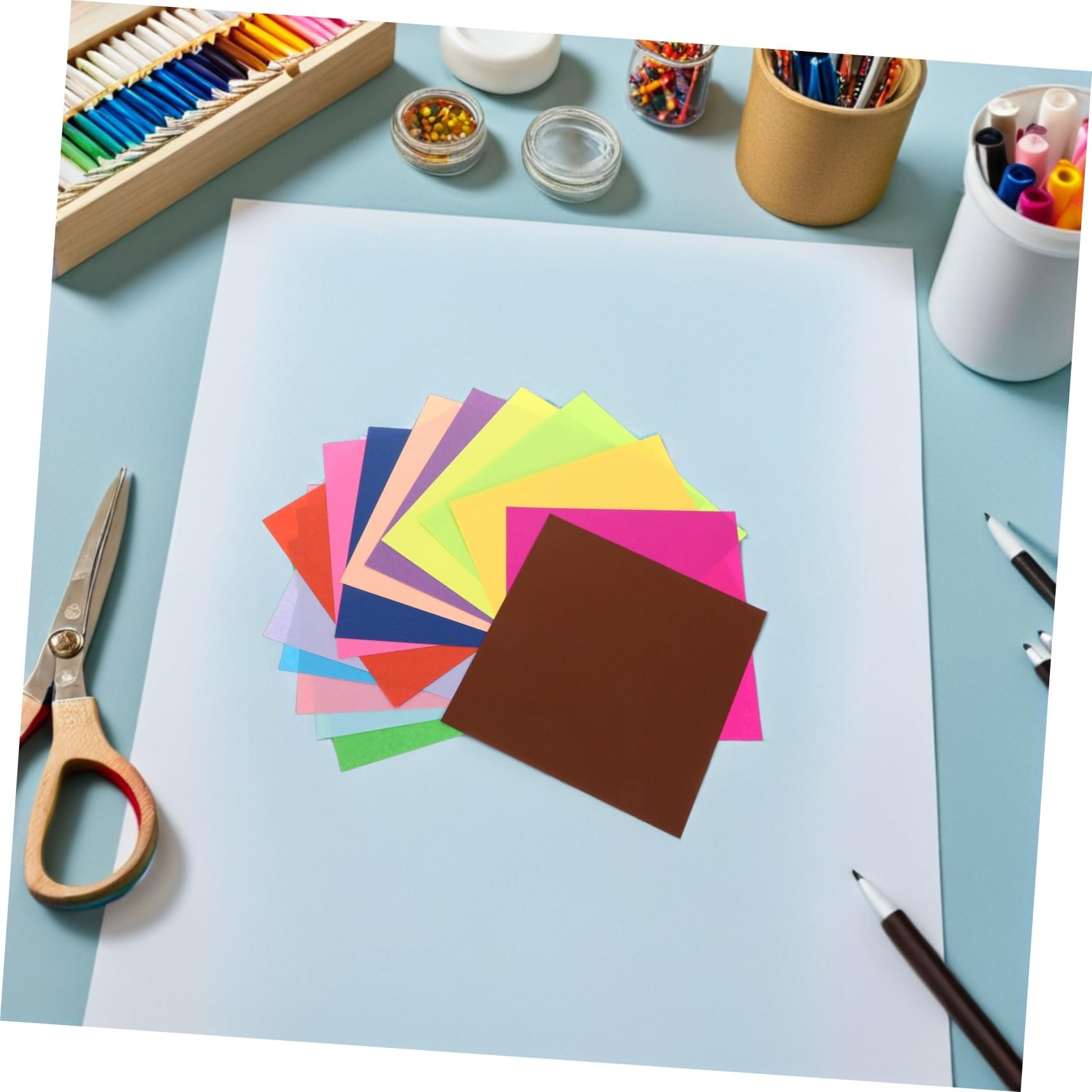 Papel de Origami para Niños 15cm Cuadrado 600 Hojas de Color