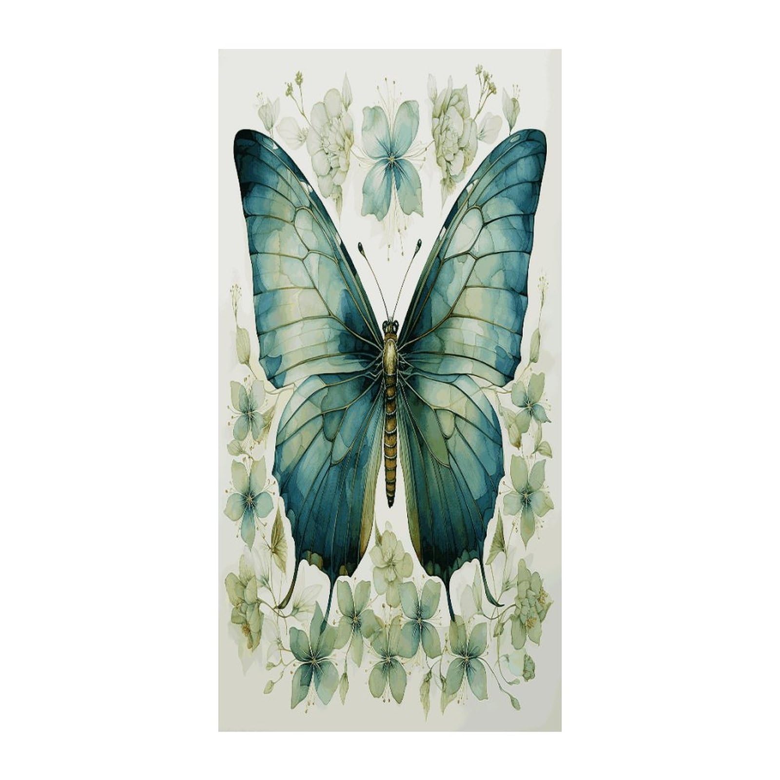 Fekiloot Style Garden Butterfly Door Curtain Room Divider Curtains