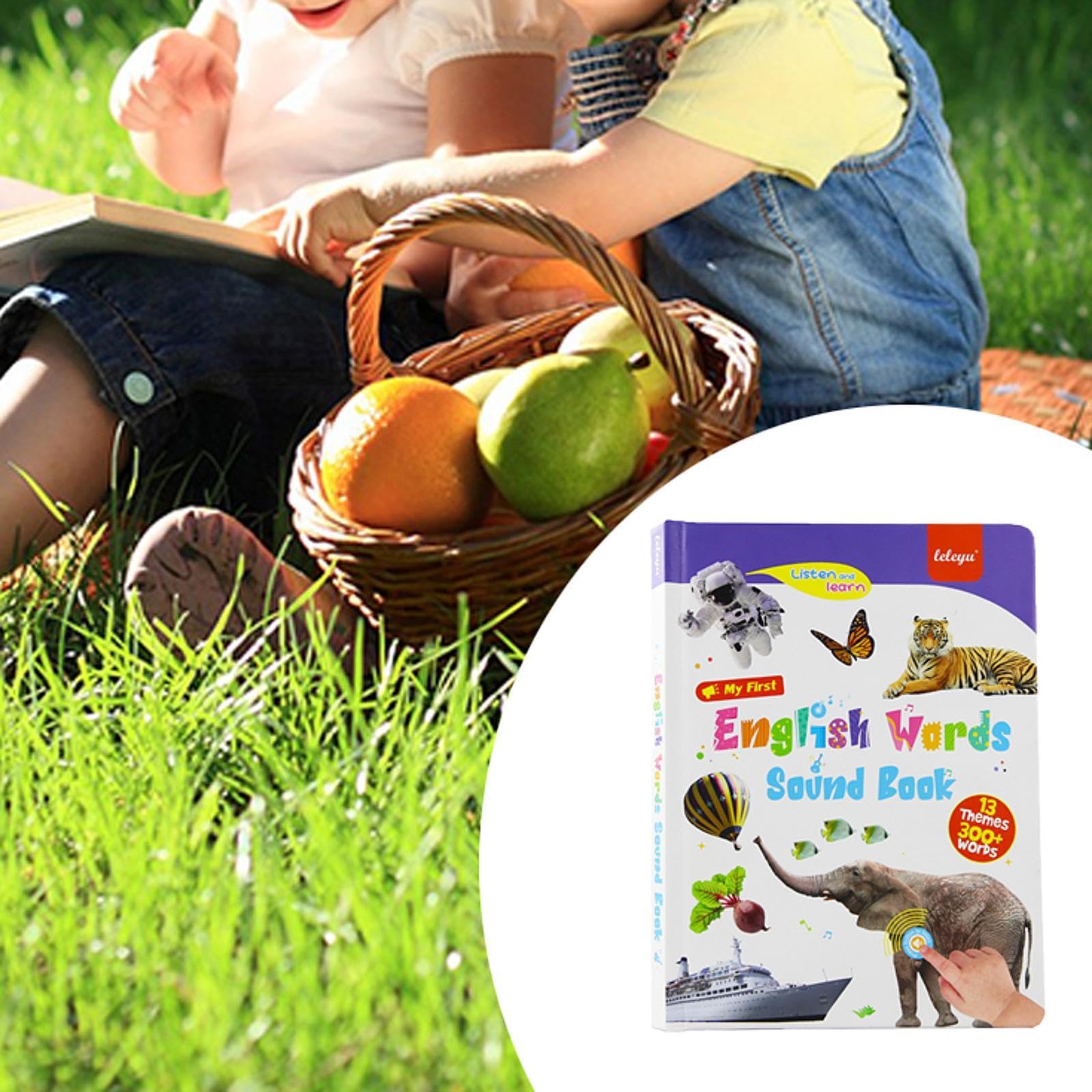 Qianly Libro de Sonidos de Palabras en Inglés para Niños: Aprendizaje Temprano del Lenguaje.