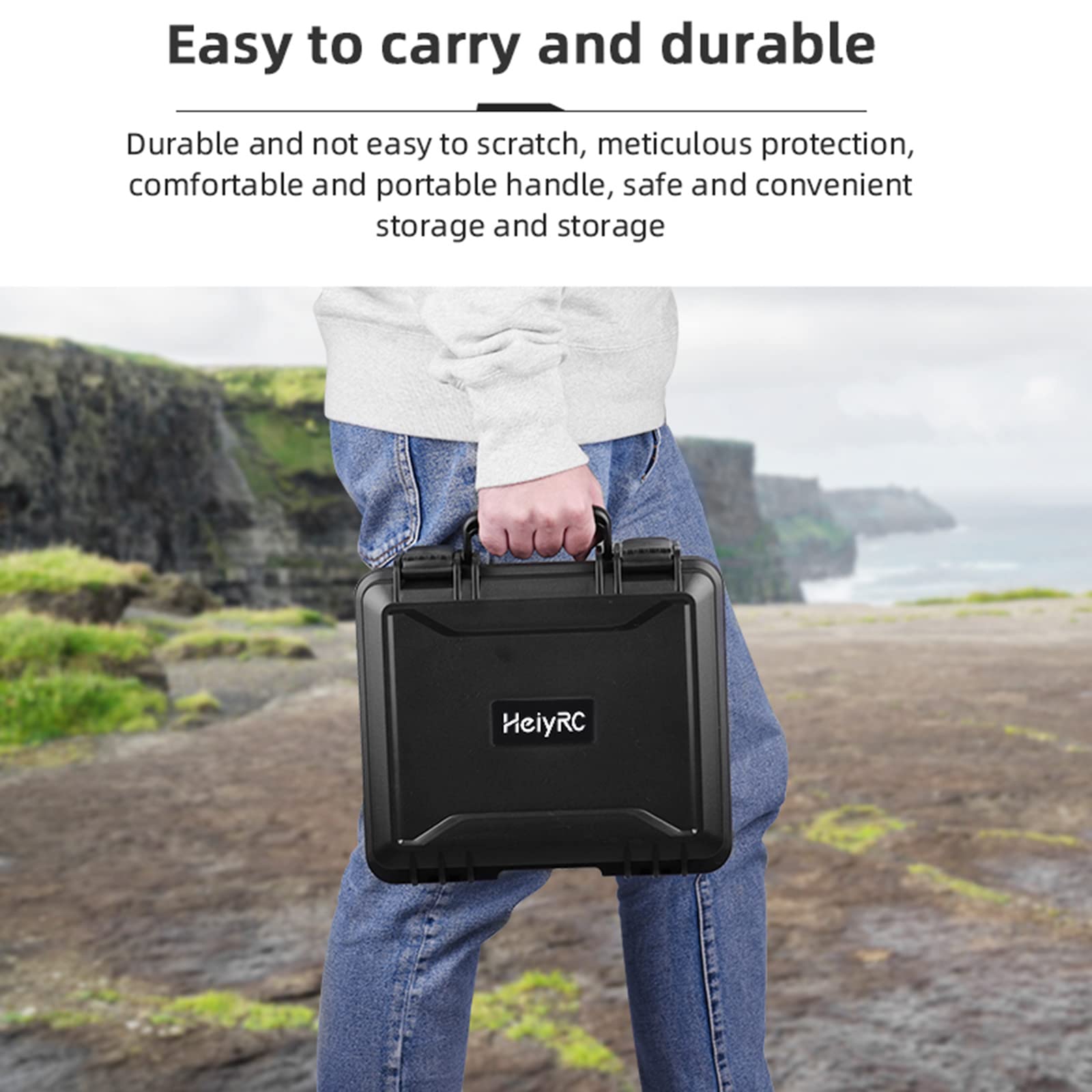 2 fundas de transporte rígidas para accesorios de dron de Shell, inserto de alta calidad, funda de transporte completa de proteínas antigolpes, organizador de viaje, protector de accesorios grande