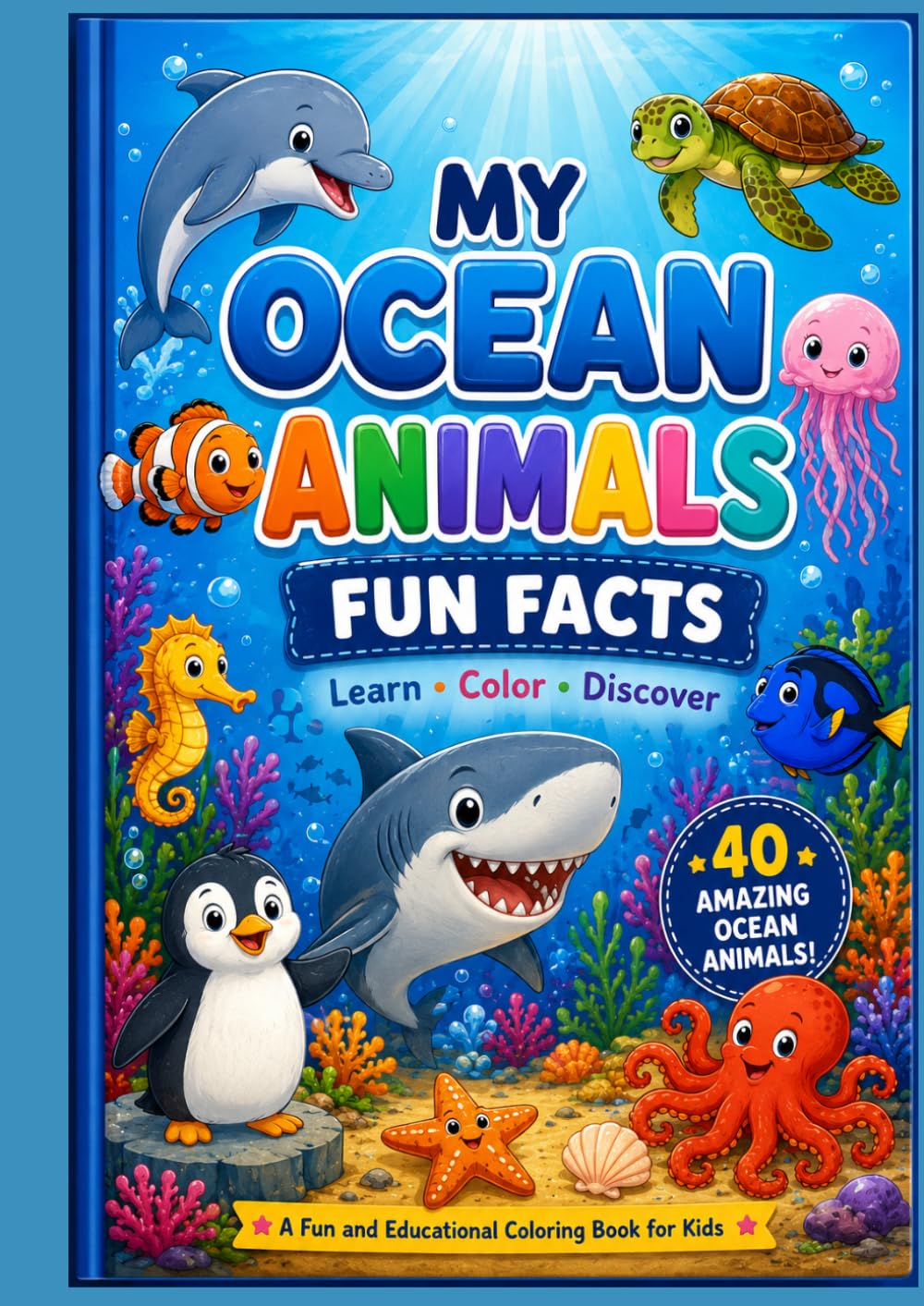MY OCEAN ANIMALS: FUN FACTS AND COLOURING PAGES
