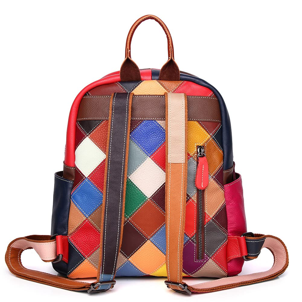Amazon.com | Segater Genuine Leather Backpack Multi-color