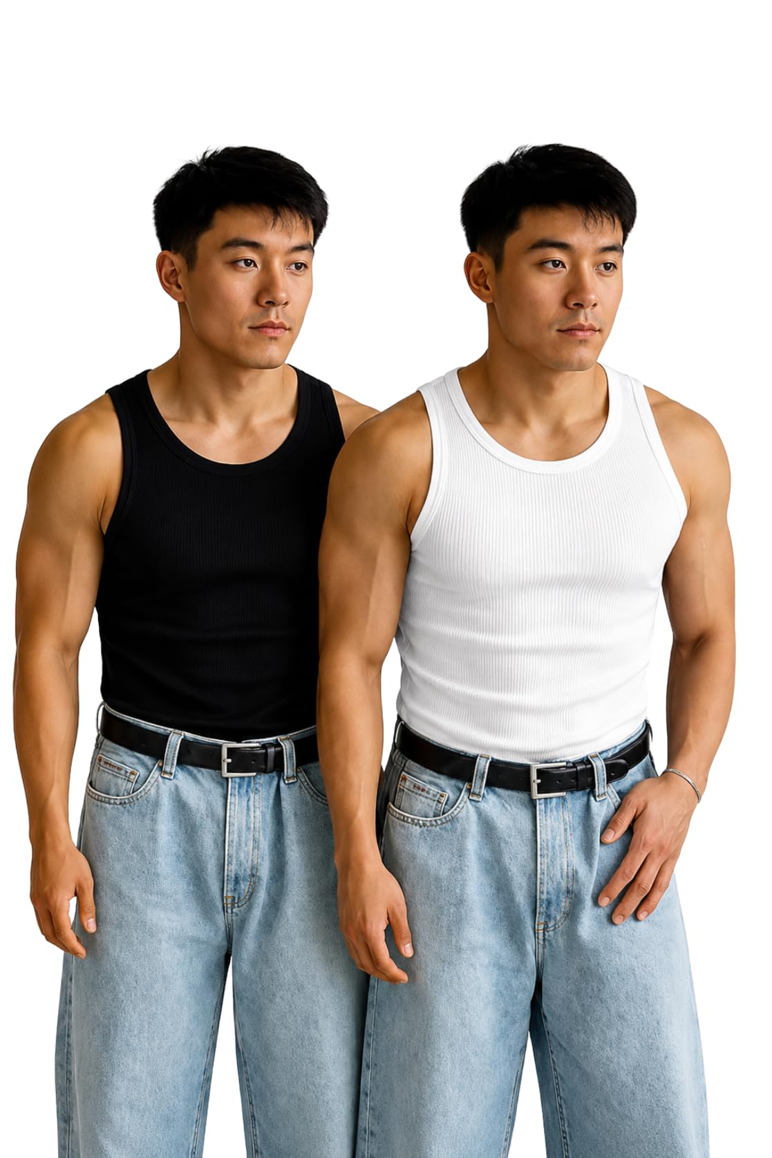 rockwell Men’s Premium Cotton Vest – Sleeveless Gym Undershirt | Breathable, Stretchable & Skin-Friendly Innerwear for Everyday Comfort | Pack of 2 |301-picture-20