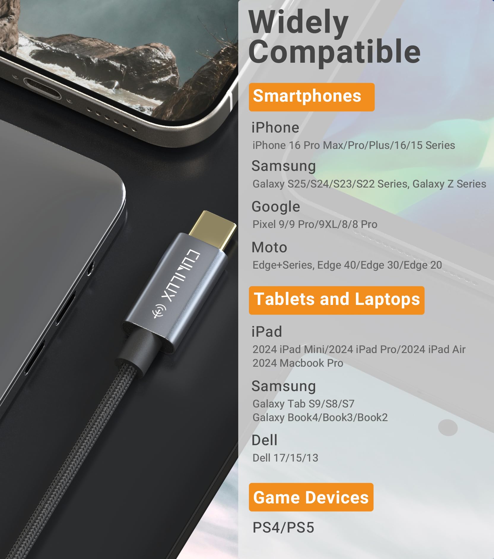 Cavo Convertitore USB-C A 2 RCA Bianco 1,5m - Per IPad Pro, Samsung, Huawei, Xiaomi