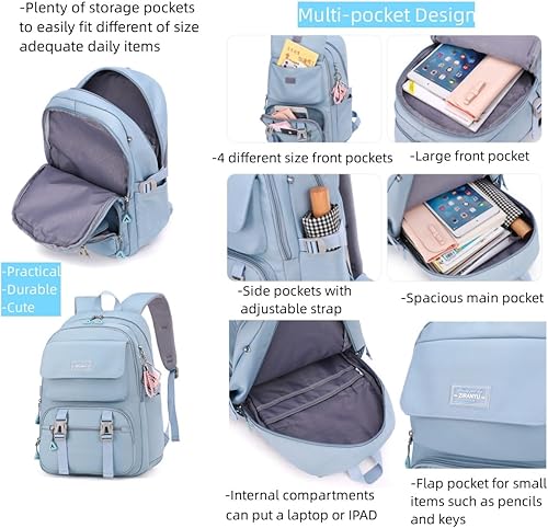 Miniatura 5 de MITOWERMI Mochila con ruedas para niñas, para niños, para escuela, primaria, mediana, con ruedas, mochila con ruedas para niños, Rosa de 6 ruedas